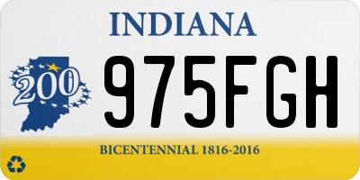 IN license plate 975FGH