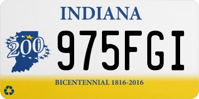 IN license plate 975FGI
