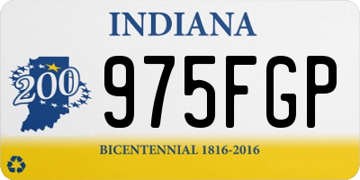 IN license plate 975FGP