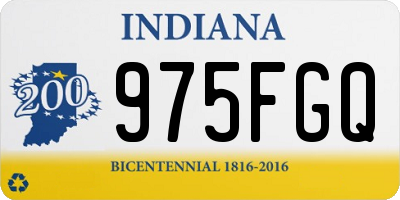 IN license plate 975FGQ