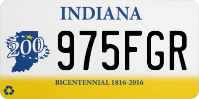 IN license plate 975FGR