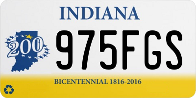 IN license plate 975FGS