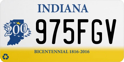 IN license plate 975FGV