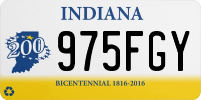 IN license plate 975FGY