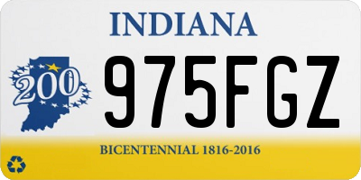 IN license plate 975FGZ