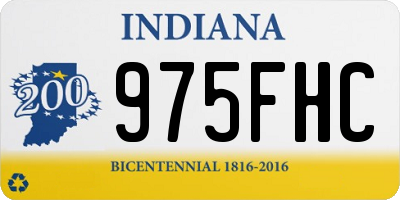IN license plate 975FHC
