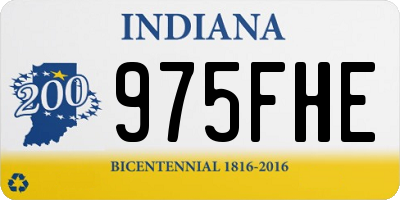 IN license plate 975FHE