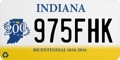 IN license plate 975FHK