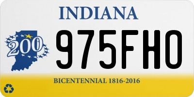 IN license plate 975FHO