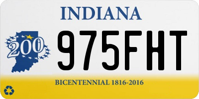 IN license plate 975FHT