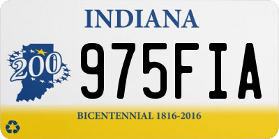 IN license plate 975FIA
