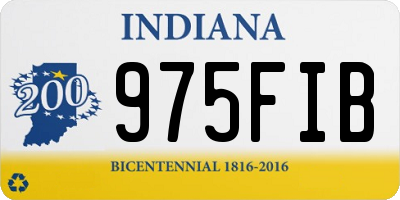 IN license plate 975FIB
