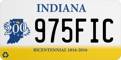 IN license plate 975FIC