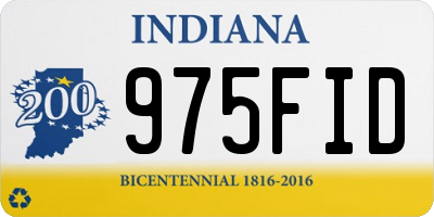 IN license plate 975FID