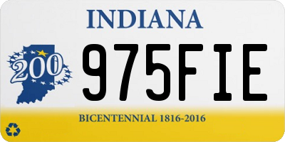 IN license plate 975FIE