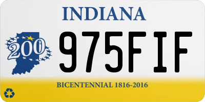IN license plate 975FIF