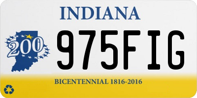 IN license plate 975FIG