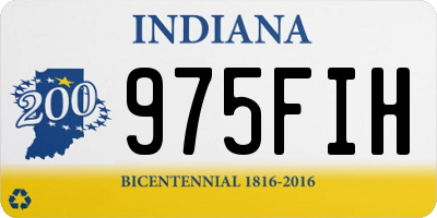 IN license plate 975FIH