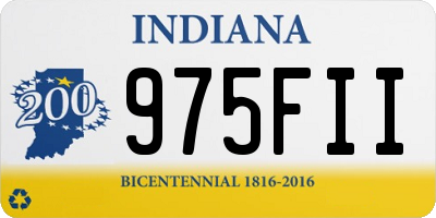 IN license plate 975FII
