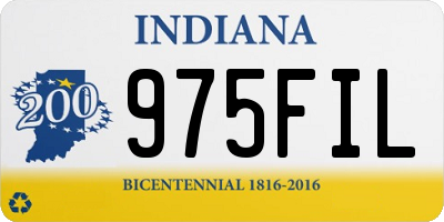 IN license plate 975FIL