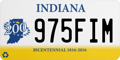 IN license plate 975FIM
