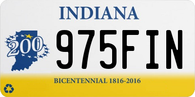 IN license plate 975FIN