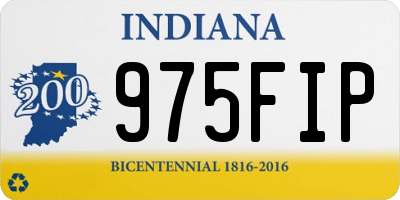IN license plate 975FIP