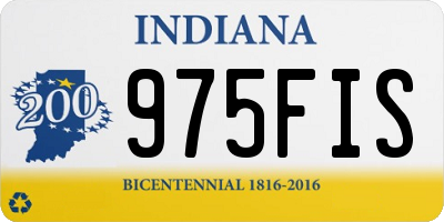 IN license plate 975FIS