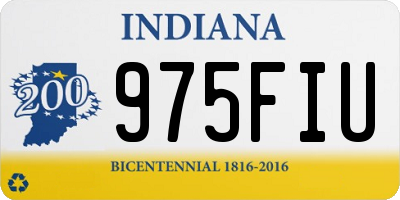 IN license plate 975FIU