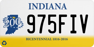 IN license plate 975FIV