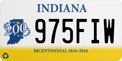 IN license plate 975FIW