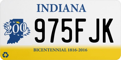 IN license plate 975FJK