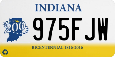 IN license plate 975FJW