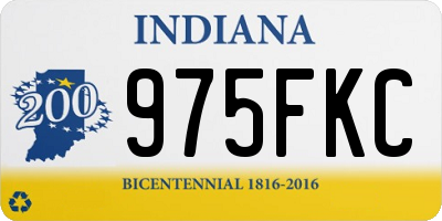 IN license plate 975FKC