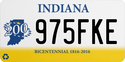 IN license plate 975FKE