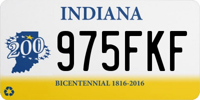 IN license plate 975FKF