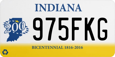 IN license plate 975FKG