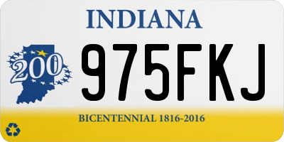 IN license plate 975FKJ