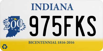 IN license plate 975FKS