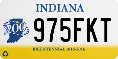 IN license plate 975FKT
