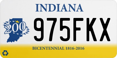 IN license plate 975FKX