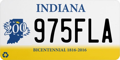 IN license plate 975FLA