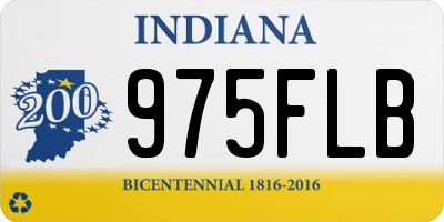 IN license plate 975FLB