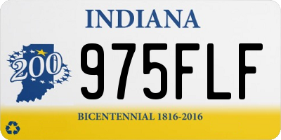 IN license plate 975FLF