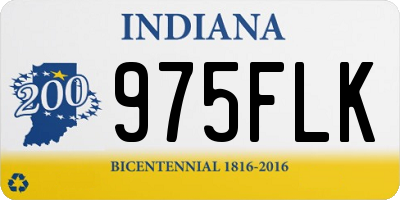 IN license plate 975FLK