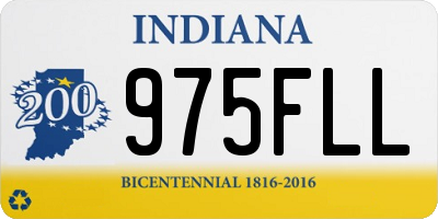 IN license plate 975FLL