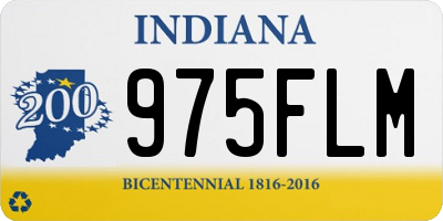 IN license plate 975FLM