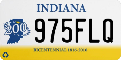 IN license plate 975FLQ