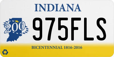 IN license plate 975FLS