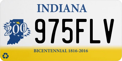 IN license plate 975FLV